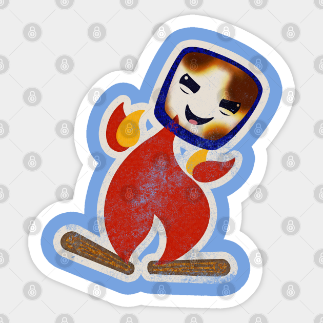 Burning Marshmallow Man Marshmallow Man Sticker TeePublic